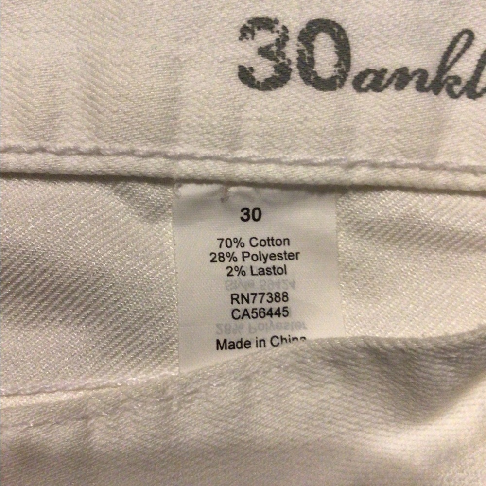 J. Crew Jeans Size 30 White Toothpick Ankle - Picture 5 of 11
